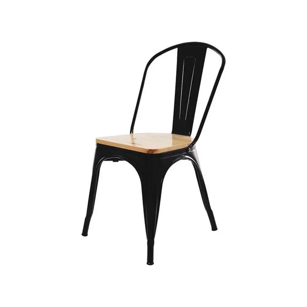 Aluguel de Cadeira Tolix com assento de madeira - Rental Brasil Locação de Móveis