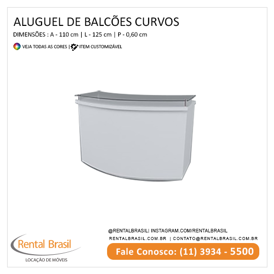 Aluguel de Balcões Curvos Aluguel de Balcões Curvos