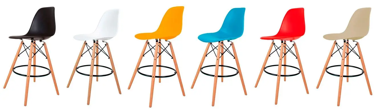 Banquetas Eiffel Charles Eames coloridas para eventos e festas