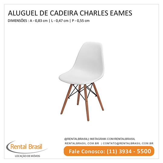 Aluguel de Cadeira Charles Eames Branca Aluguel de Cadeira Charles Eames Branca