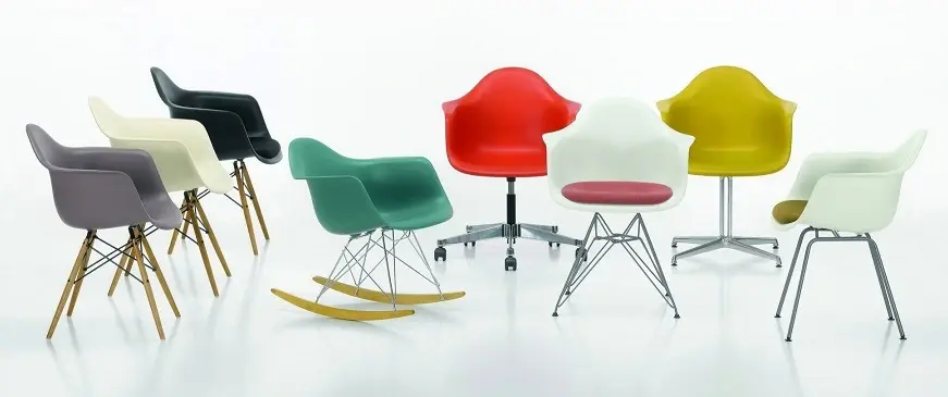 Cadeiras Charles Eames Wood e Eiffel com braço