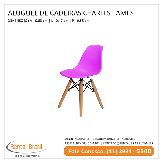 Aluguel de Cadeira Charles Eames Lilas Aluguel de Cadeira Charles Eames Lilas