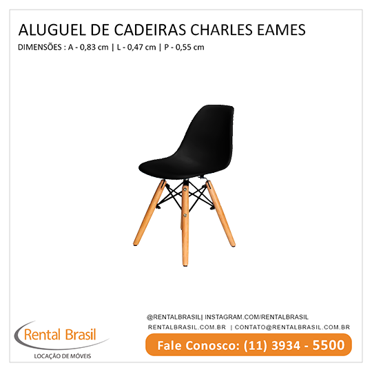 Aluguel de Cadeira Charles Eames Preta