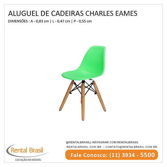 Aluguel de Cadeira Charles Eames Verde Aluguel de Cadeira Charles Eames Escuro