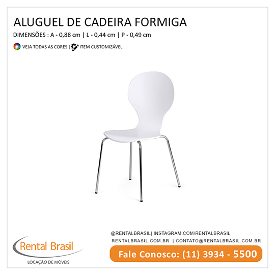 Aluguel de Cadeiras formigas Aluguel de Cadeiras formigas