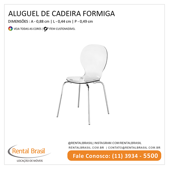 Aluguel de Cadeiras formigas cristal Aluguel de Cadeiras formigas