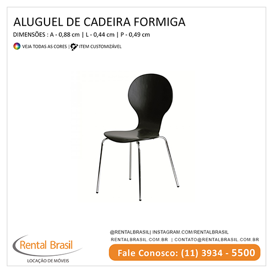 Aluguel de Cadeiras formigas pretas Aluguel de Cadeiras formigas