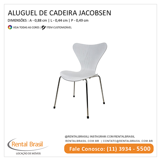 Aluguel de Cadeiras jacobsen Aluguel de Cadeiras jacobsen
