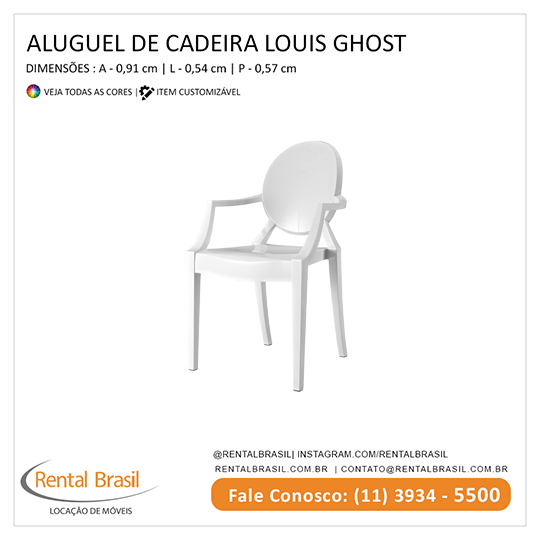 Aluguel de Cadeira Louis Ghost Branca