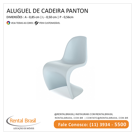 Aluguel de Cadeira Panton Branca Aluguel de Cadeira Panton Branca