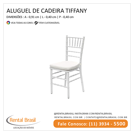 Aluguel de Cadeiras tiffany Branca Aluguel de Cadeiras tiffany Branca