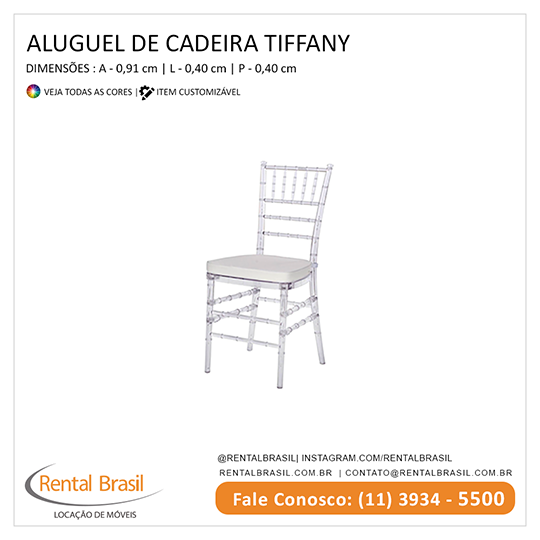 Aluguel de Cadeiras tiffany cristal Aluguel de Cadeiras tiffany cristal