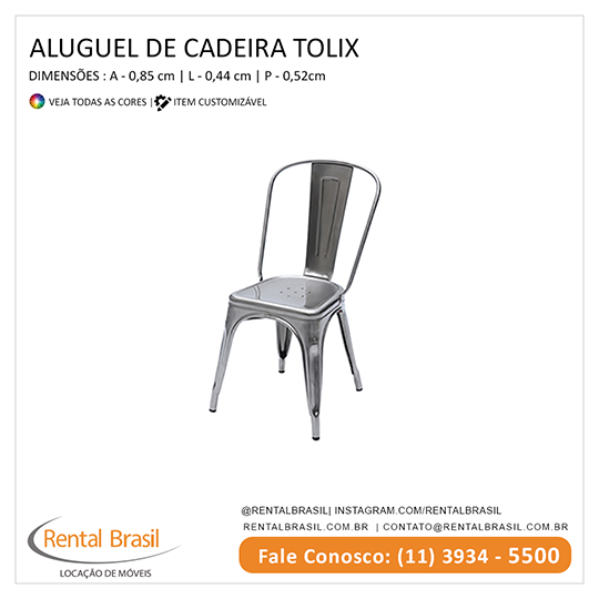 Aluguel de Cadeiras Tolix Prata Aluguel de Cadeiras Tolix Prata
