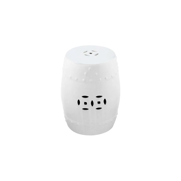 Puff Seat Garden branco para locação em eventos corporativos